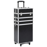Vidaxl Makeup Trolley Aluminium schwarz mit Krokodilmuster