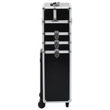 Vidaxl Makeup Trolley Aluminium schwarz mit Krokodilmuster