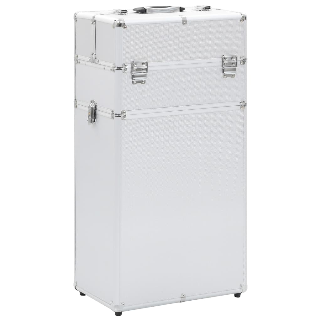 Vidaxl Make-up Trolley Aluminum silver colored