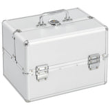 Vidaxl Makeup Suitcase 22x30x21 cm Aluminium Sølvfarvet