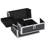 Vidaxx Schminkkoffer 22x30x21 cm Aluminium schwarz