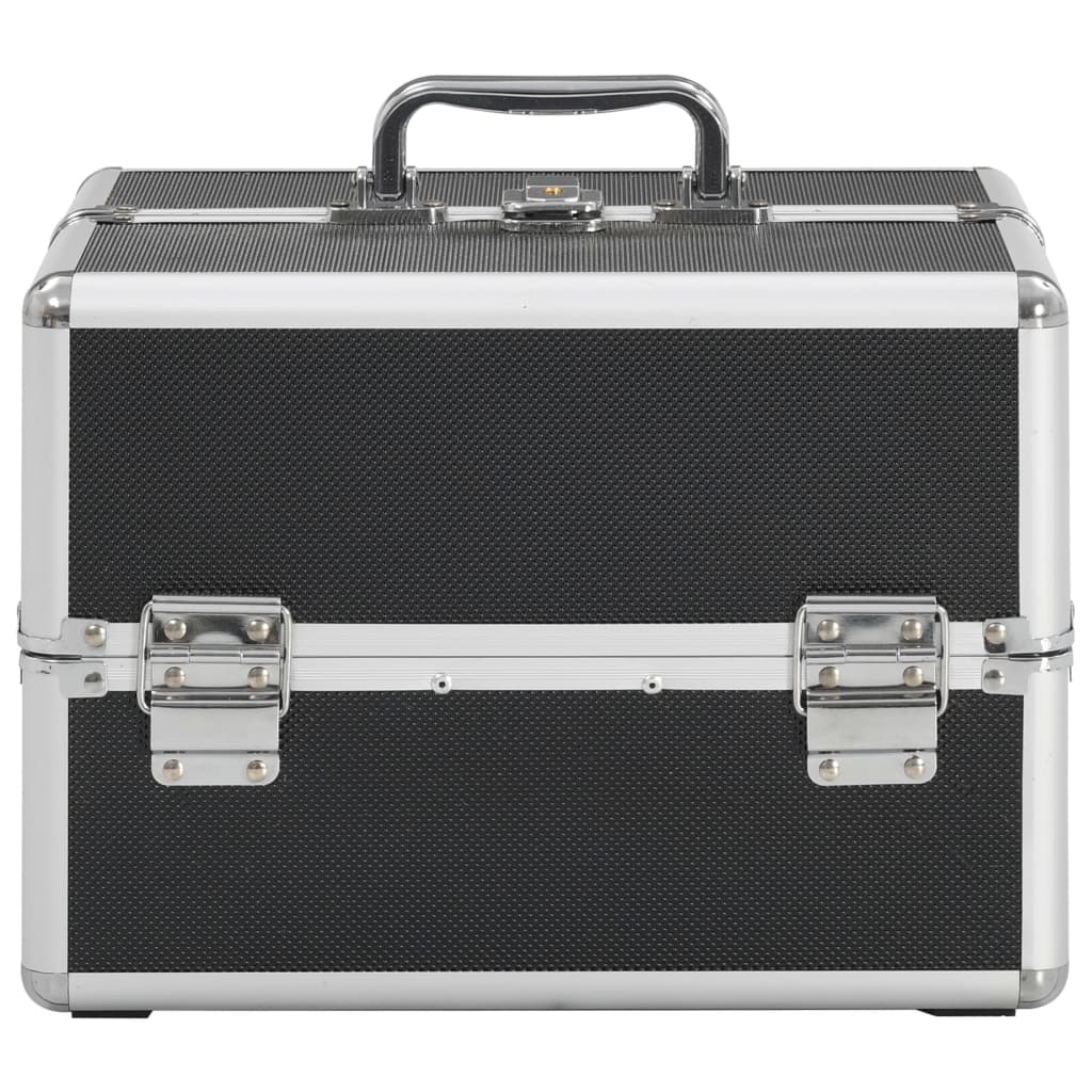 Vidaxx Schminkkoffer 22x30x21 cm Aluminium schwarz