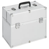 Vidaxl Make -up -Koffer 38x23x34 cm Aluminium Silber gefärbt