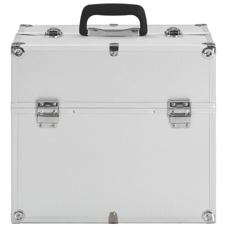Vidaxl Make -up -Koffer 38x23x34 cm Aluminium Silber gefärbt