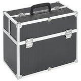 Vidaxl makeup suitcase 37x24x35 cm aluminum black