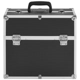 Vidaxl Makeup Suitcase 37x24x35 cm in alluminio nero