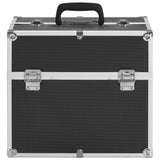 Vidaxl Make -up -Koffer 38x23x34 cm Aluminiumschwarz