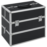 Vidaxl Makeup Suitcase 37x24x35 cm in alluminio nero