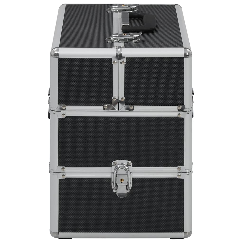 Vidaxl Makeup Suitcase 37x24x35 cm in alluminio nero