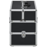 Vidaxl Makeup Suitcase 37x24x35 cm in alluminio nero