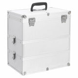 Vidaxl Makeup Suitcase 37x24x40 cm Alluminio colorato in argento