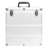 Vidaxl Makeup Suitcase 37x24x40 cm Alluminio colorato in argento