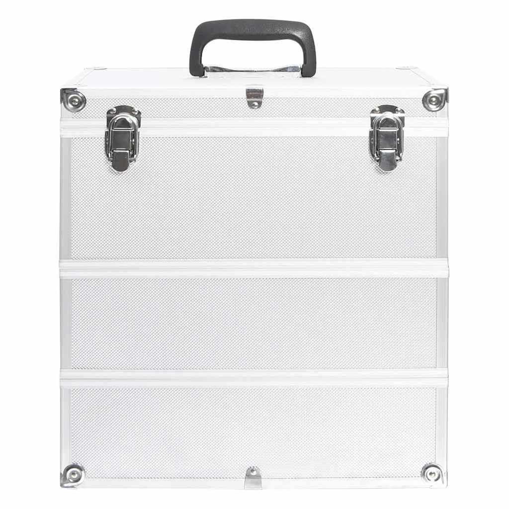 Vidaxl Make -up -Koffer 37x24x40 cm Aluminium Silber gefärbt