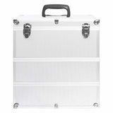 Vidaxl Make -up -Koffer 37x24x40 cm Aluminium Silber gefärbt