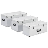 VIDAXL -Speicher Bockets 3 St Aluminium Silberfarbe
