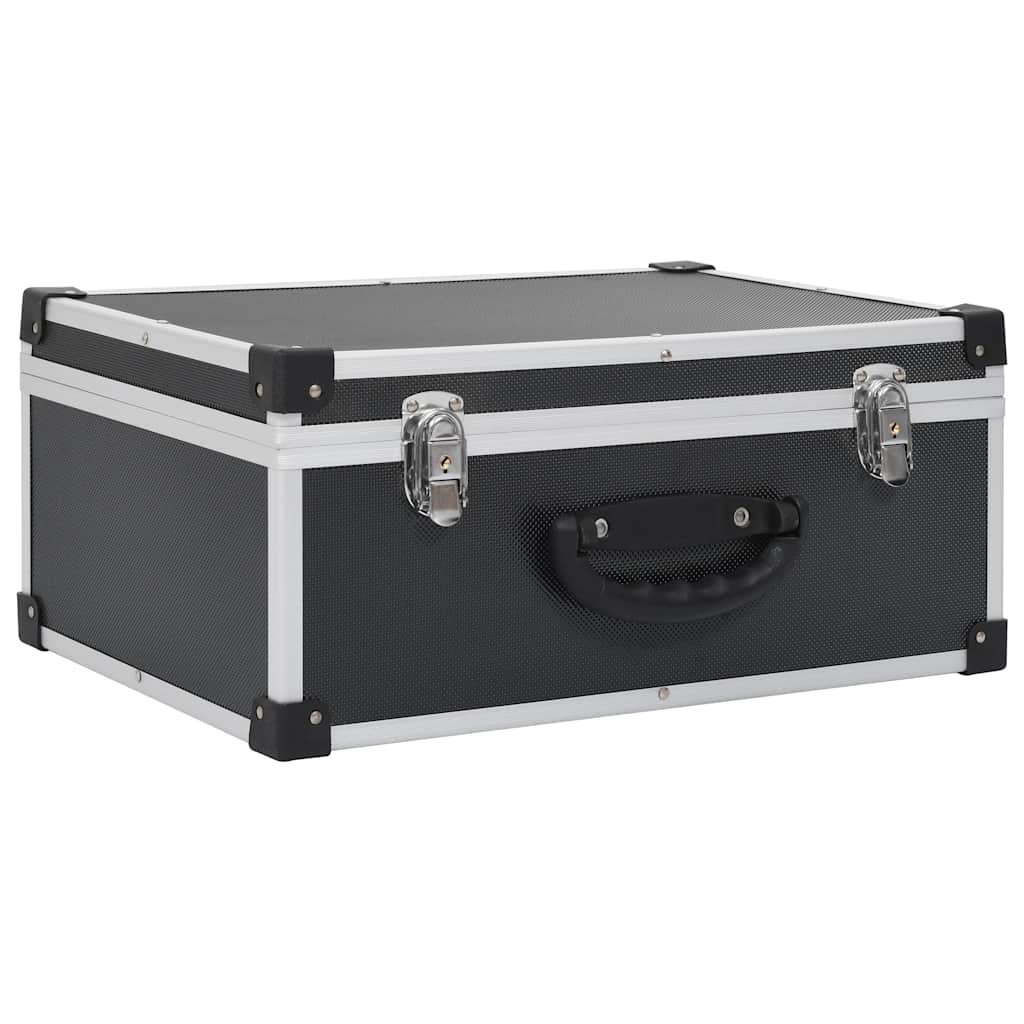 Vidaxl -CD -Koffer für 60 CDs Aluminium ABS Schwarz