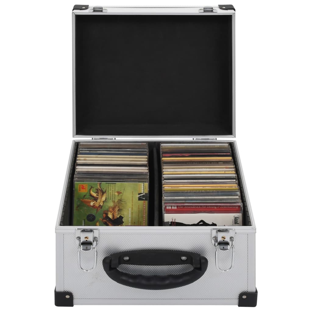 VIDAXL -CD -Hülle für 40 CDs Aluminium ABS Silber gefärbt