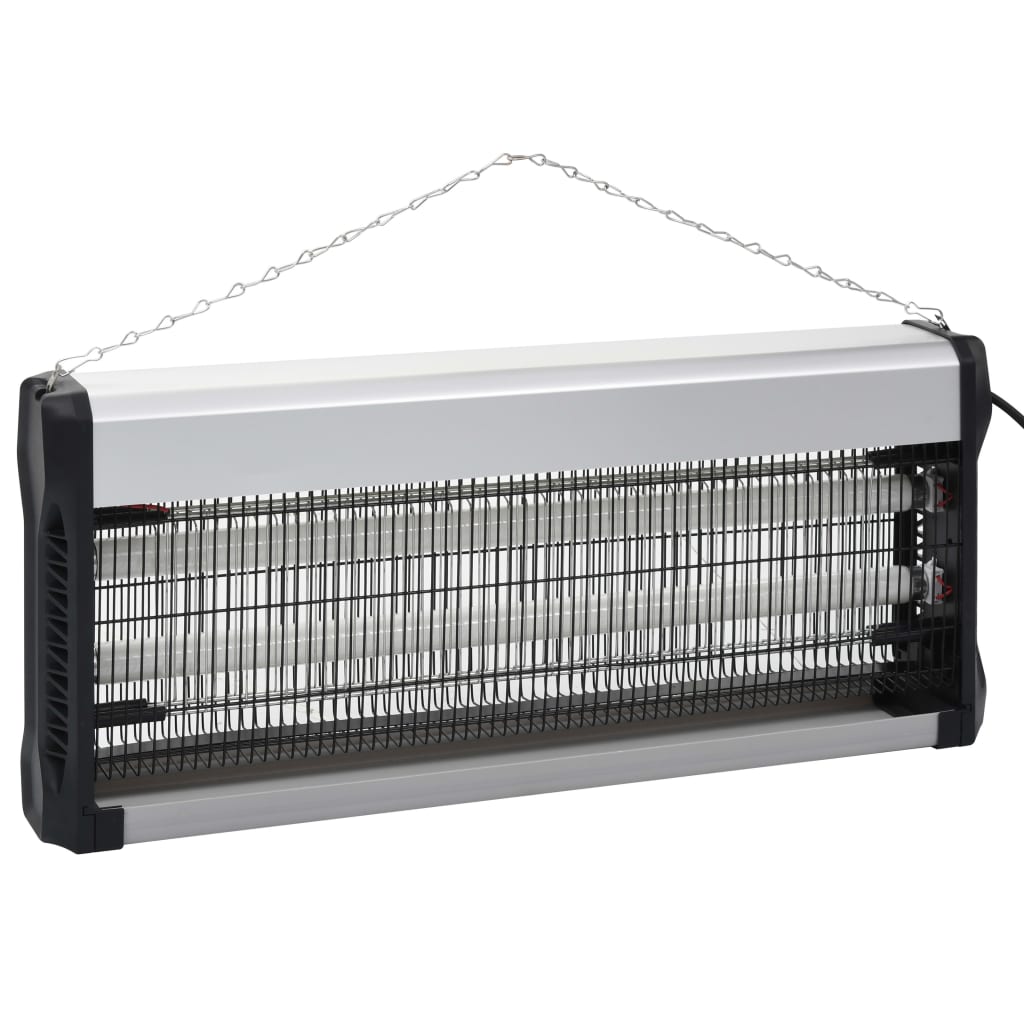 Vidaxl vlieGeneddeder 40 w aluminijasta črna