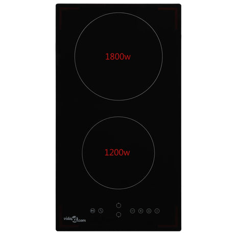 Vidaxl -Keramik -Kochfeld mit 2 Kochzonen Touch Control 3000 W