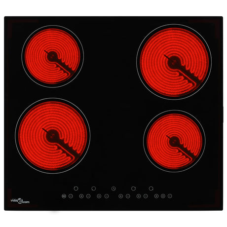 Vidaxl -Keramik -Kochfeld mit 4 Kochzonen Touch Control 6000 W