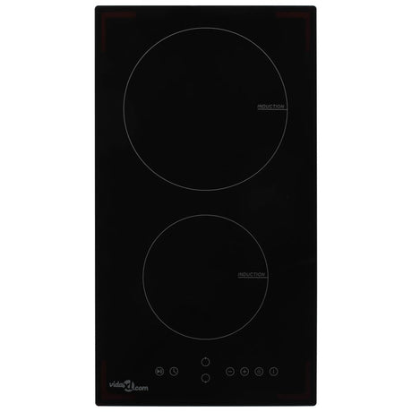 VIDAXL -Induktionskochfeld mit 2 Kochzonen Touch Control 3500 W Glas