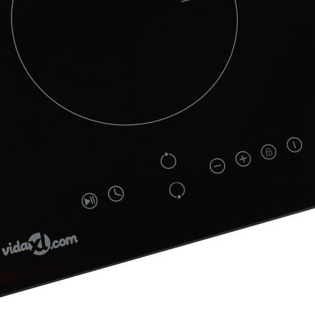 VIDAXL -Induktionskochfeld mit 2 Kochzonen Touch Control 3500 W Glas