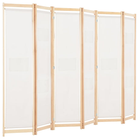 Vidaxl kamerscherm met 6 panelen 240x170x4 cm stof crème
