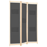 Vidaxl kamerscherm met 3 panelen 120x170x4 cm stof grijs