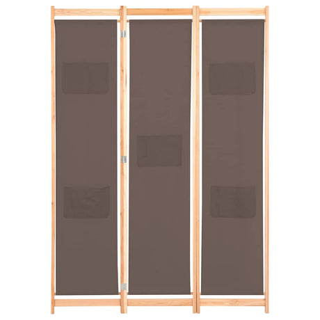 Vidaxl kamerscherm met 3 panelen 120x170x4 cm stof bruin