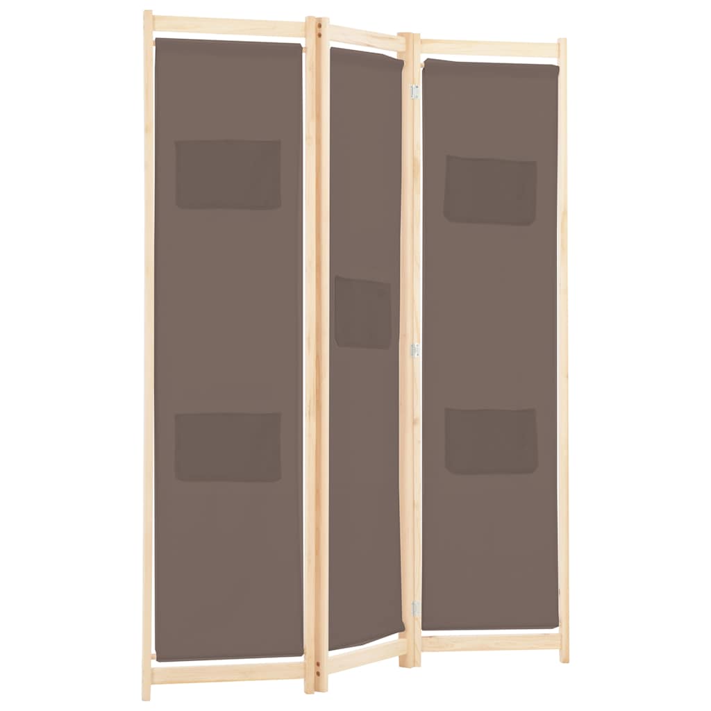Vidaxl kamerscherm met 3 panelen 120x170x4 cm stof bruin