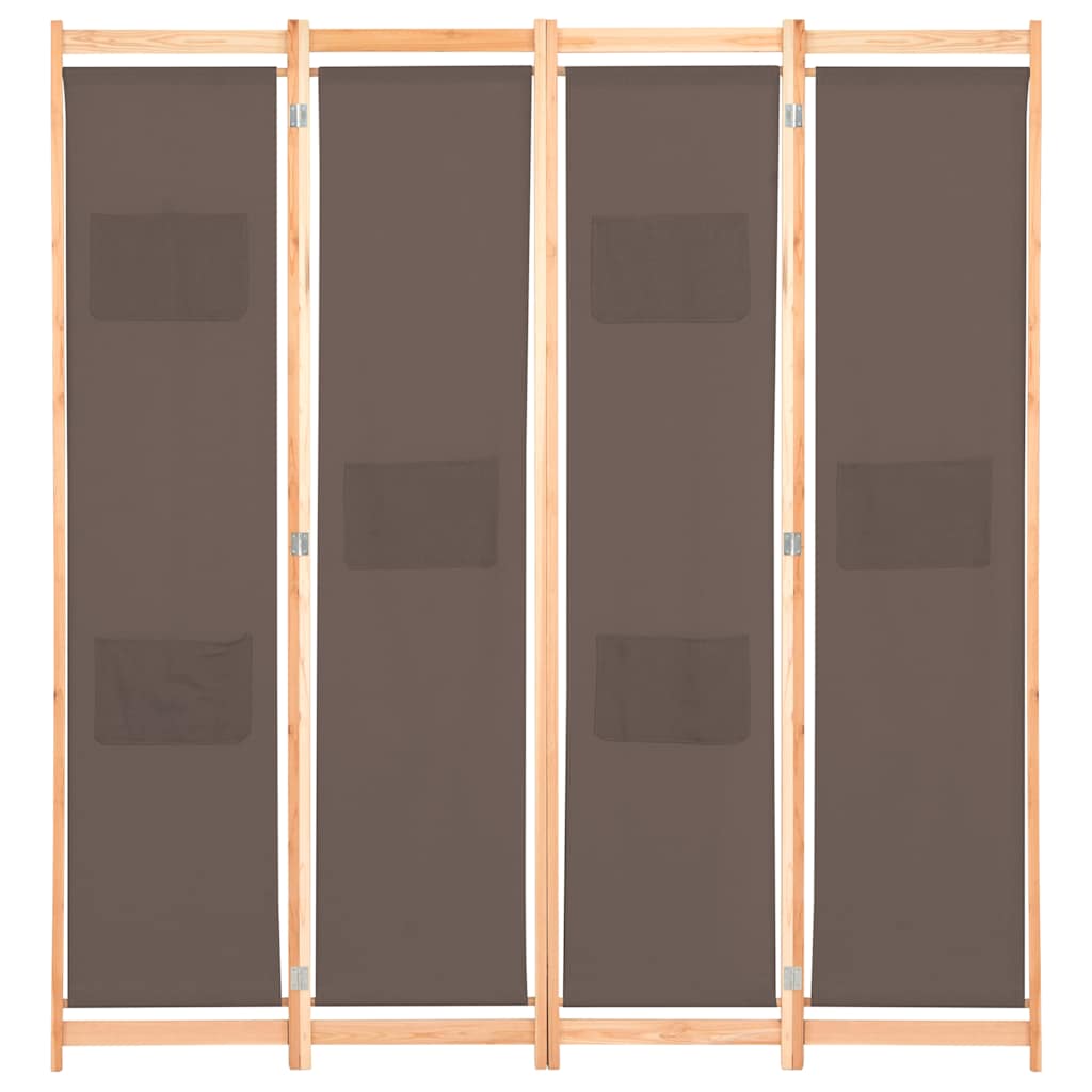 Vidaxl kamerscherm met 4 panelen 160x170x4 cm stof bruin