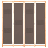 Vidaxl kamerscherm met 4 panelen 160x170x4 cm stof bruin