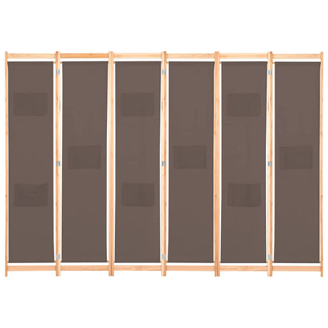 Vidaxl kamerscherm met 6 panelen 240x170x4 cm stof bruin