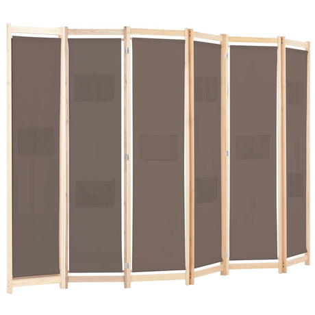 Vidaxl kamerscherm met 6 panelen 240x170x4 cm stof bruin