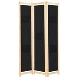 Vidaxl kamerscherm met 3 panelen 120x170x4 cm stof zwart