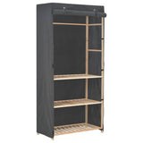 Vidaxl kledingkast 3-laags 79x40x170 cm stof grijs