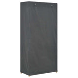 Vidaxl kledingkast 3-laags 79x40x170 cm stof grijs