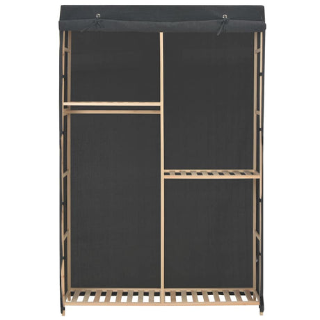 Vidaxl kledingkast 3-laags 110x40x170 cm stof grijs