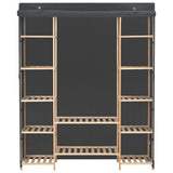 Vidaxl kledingkast 135x40x170 cm stof grijs
