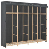 Vidaxl kledingkast 200x40x170 cm stof grijs