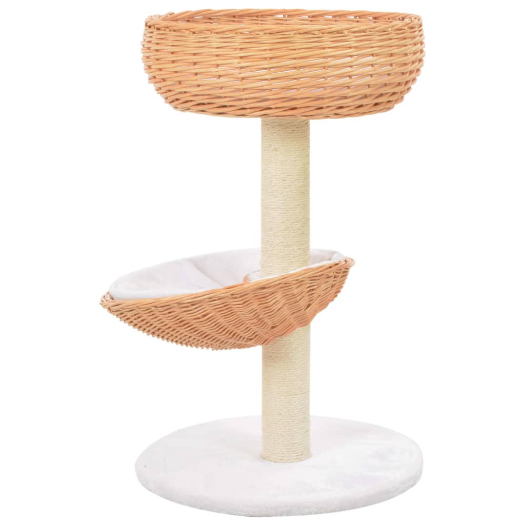 Post de raspado de gatos Vidaxl con rasguños de sisal, por supuesto, Willow Wood