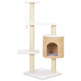 Vidaxl Cat Scratching Post avec sisal grattant une pile d'herbes marines