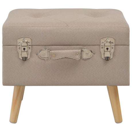 Vidaxl opbergkrukken 3 st stof beige