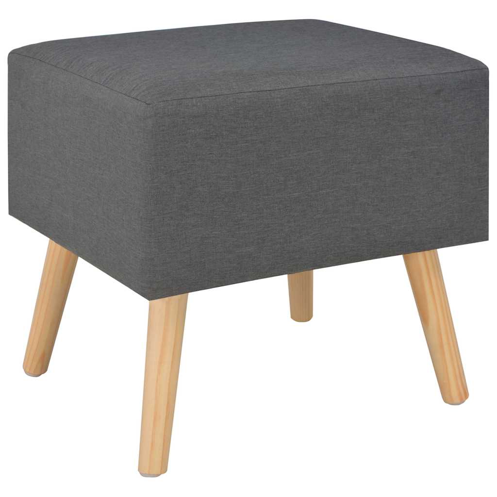 Vidaxl nachtkastje 40x35x40 cm stof donkergrijs