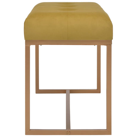 Vidaxl bankje 80 cm fluweel mosterdkleurig