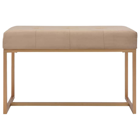 Vidaxl bankje 80 cm fluweel beige
