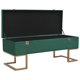Vidaxl bankje met opbergvak 105 cm fluweel groen