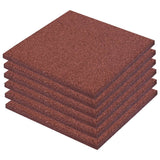 TILE VIDAXL VALT 6 ST 50X50X3 CM ROUGE