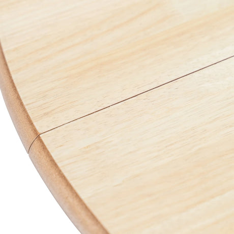 Vidaxl eettafel 106 cm massief rubberwood wit en bruin