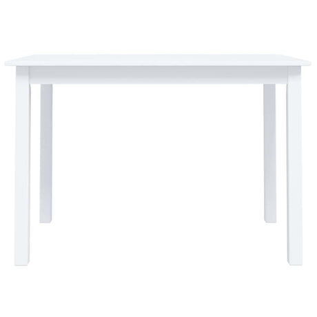 Vidaxl eettafel 114x71x75 cm massief rubberwood wit